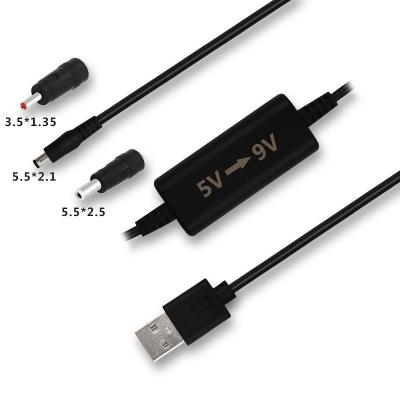 中国 DC 5V から 9V 12V ステップアップコンバーターブーストモジュール バック USB AM から DC 5521MM PVC ケーブル 販売のため