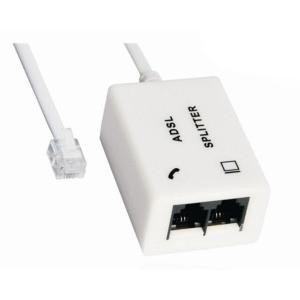 China Origin ABS 94HB Housing RJ11 Telephone Modem ADSL Splitter with Cable and Cable Included for sale