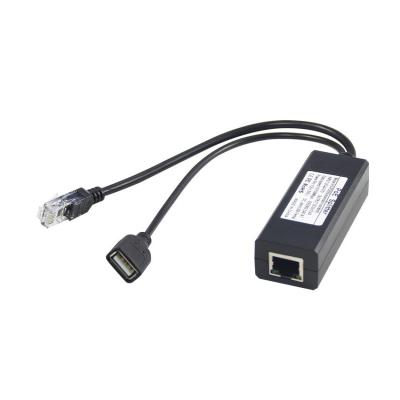 China 1Gbps Switch Capacity PoE Splitter 48V To 5V 2.4A USB Type A Female 802.3af Power Over Ethernet à venda