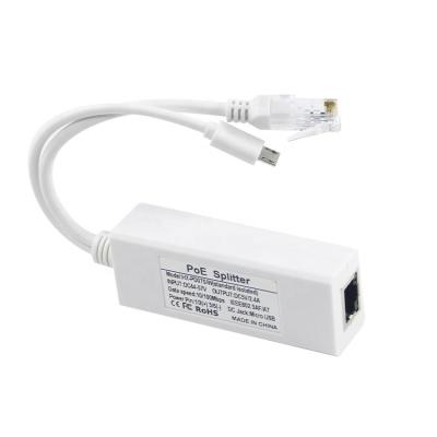 China 48V to 12V PoE Splitter Injector Fast Data Transmission for IP Camera and Phone for sale