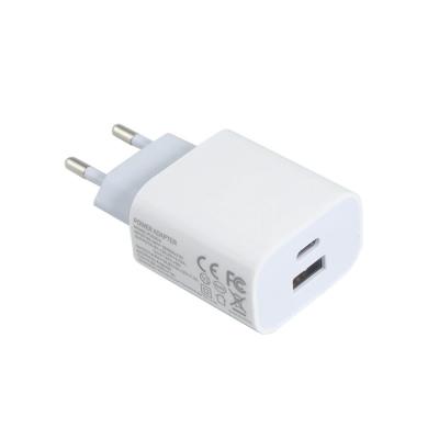 China 1A +1C Europäisches Ladegerät für Telefon 18W 20W Reiseadapter OEM/ODM zu verkaufen