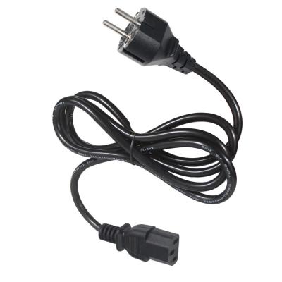 China 3Prong VDE goedgekeurd CEE 7/7 3pin Plug Black Power Cord met C13 Vrouwelijk Te koop