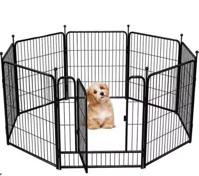 China 6pcs plegable portátil de metal perrito playpen cachorro cerco al aire libre perrera en venta