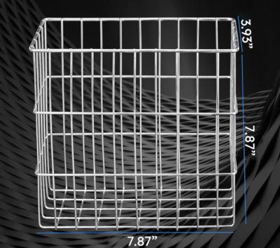 China Cestas de almacenamiento de malla metálica de 30 cm Cesta de malla rectangular para la cocina baño hospital en venta