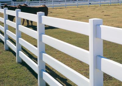 中国 3 Rail Wire Mesh Fencing Eco-Friendly White Vinyl Horse Fence Panel 販売のため