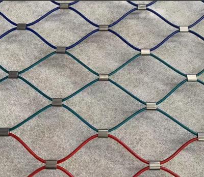 China Flexible Diamond 304 Ferruled Stainless Steel Wire Rope Mesh Net for sale