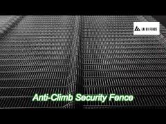 high-speed galvanized curvey security 358 fence pvc anti-climb fence with spike