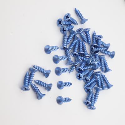 중국 Csk Self-Tapping Zinc Plated Screw  Countersunk Head 1.2mm-5.0mm Blue 판매용