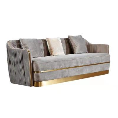 China Minimalist Modern Light Style Luxury 1+2+3 Seater Sofa Fabric Velvet Couch Living Room for sale