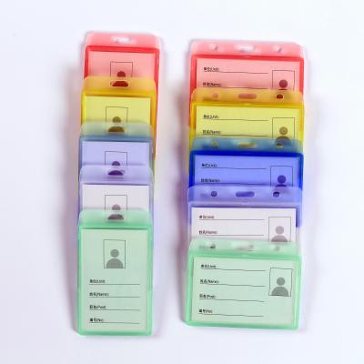 China Wholesale Fashion Transparent Waterproof Card Sleeve With Arming Rope ID Card Holder for sale