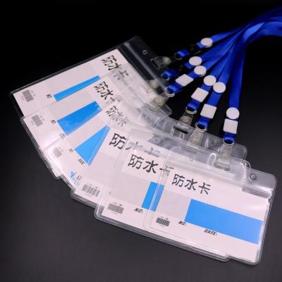 China Transparent Waterproof Soft Business PVC Card Holder Work Card Holder for sale