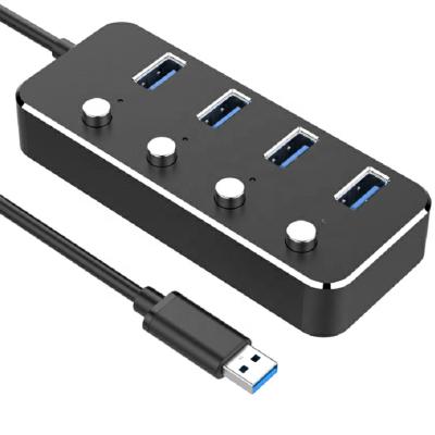 China Amazon Top Sales Electronic Devices Factory Direct Supply USB 3.0 HUB LED Indicator Switch 4 Different Ports for sale