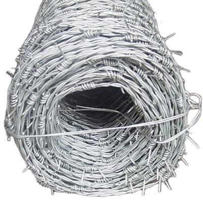 China Big Pad Galvanized Or PVC Coated Barbed Wire Shielding Mesh Cheap Barbed Wire for sale