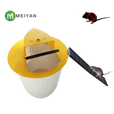 China Viable Reusable Live Catch Rat Humane Slide Bucket Lid Auto Reset Style Mouse Trap Cage for sale