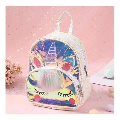 China Waterproof PVC Leather Mini Backpack Kids Backpack Gift For Kids Girls Unicorn Backpack for sale