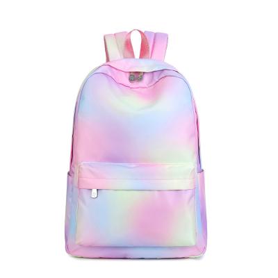 China Waterproof Bags School Kids Backpack School Bags Girls Backpacks Wholesale Fashion Rainbow Bags For Girls Tie Dye for sale