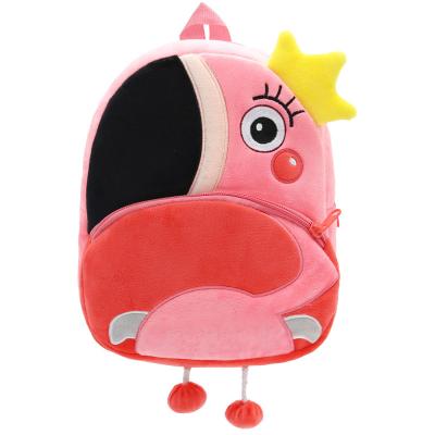 China Kids Backpacks Plush Flamingo Bag Toddler Unicorn Backpack Soft Material Animal for sale