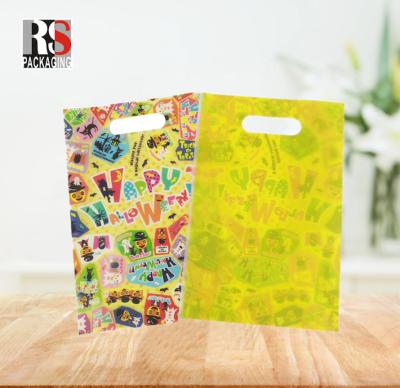 China Customized Handle Bag Plastic Packaging Handle Shopping Bags Lightweight And Portable Design Surface Pattern Printing for sale