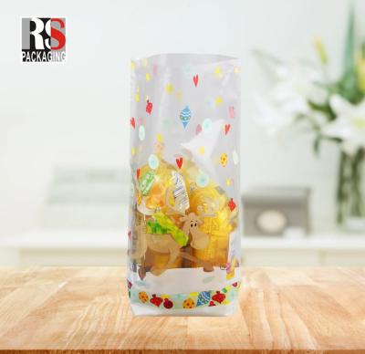 China Custom Baked Goods Square Bottom Bag Surface Printing Customized Logo for sale