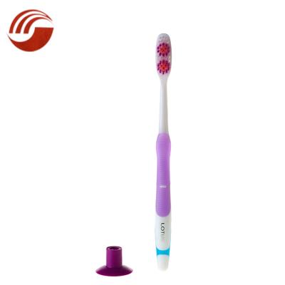 China Daily Use Holding Adult Removable Suction Rubber Bottom Cup Adult Toothbrush for sale