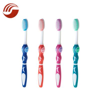 China Daily Use Private Label Handle Children Kids Plastic Toothbrush With Basketball Shape for sale