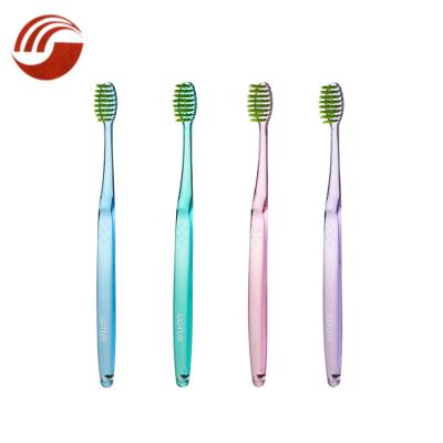 China Daily Use Dupont Picosecond Transparent Nylon Soft Semi-hard Adult Toothbrush for sale