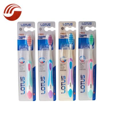 China Travel Disposable Custom Gum Massager Toothbrush With Extra Soft Bristles for sale