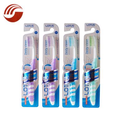 China Wholesale Adult Foldable Whitening 610 Bristle Soft Nylon Toothbrush for sale