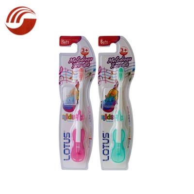 China Daily Use OEM Safety Children Kids Toothbrush Set Violin Cartoon Toothbrush for sale