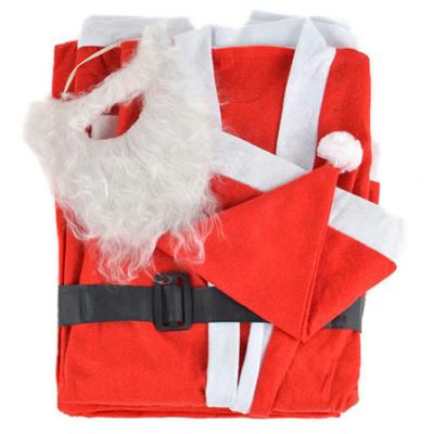 China Best Selling Father Christmas Suits Santa Claus Adult Decor Polyester Clothes for sale