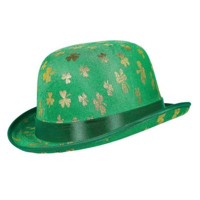 China St Patrick's Day Shamrock Derby Hat Green Gold Felt for sale