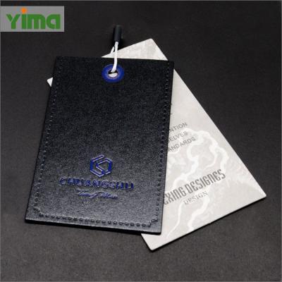 China Logo Free Sample New Design Viable Low Price Fashion Luxury Label Printing Garment Labels Embossed Custom Clothing Paper Hangtag for sale