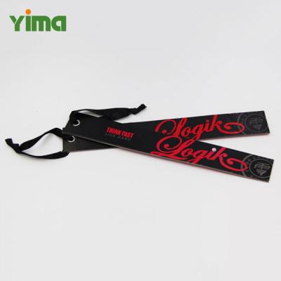 China Sustainable Apparel Hang Custom Logo Tagses Swing Own Label Paper Folders Brand Embossed Product Tags For Edge for sale