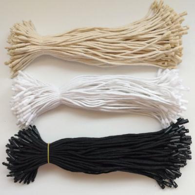 China Viable Wholesale Garment Tag Strings 12CM 18 Cm 20 Cm Ball Hang Seal Tag String For Head Round Plastic Snap Lock Ball Clothing for sale