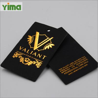 China China Viable Factory Custom Business Card LOGO Gold Foil Hang Tags And Silver Foil Swing Tags Printed For Garment for sale