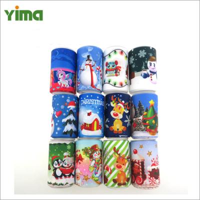 China 2020 Single Face China Factory Personalized Custom Cheap Merry Christmas Ribbon for sale