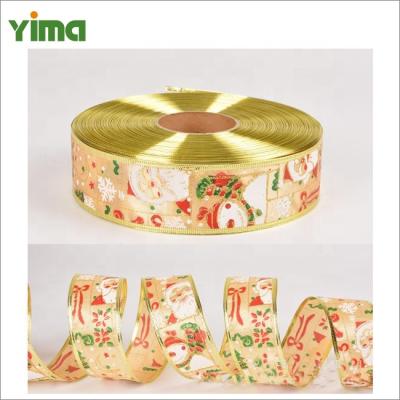 China 2020 Single Face Hot Sale Custom Christmas Grosgrain Satin Ribbon for sale