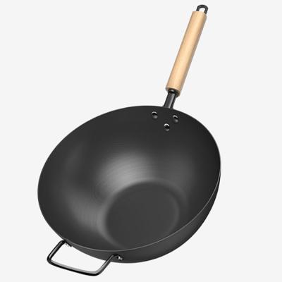 China Durable And High Temperature Resistant Large Carbon Steel Chinese Commercial Wok for sale