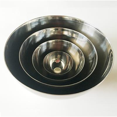 China Factory 304 Stainless Steel Mixing Bowls Food Grade Disposable Salad Bowl for sale