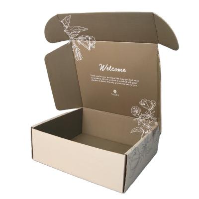 China Recyclable Custom Logo Printed Small Corrugated Packaging Cardboard Shipping Box Manufacturers for sale