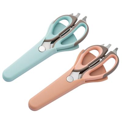 China Factory wholesale heavy duty kitchen scissors with magnetic cover 24.5x9x3cm for sale