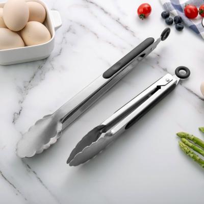 China Viable Most Popular New Products 9 Inch 12 Inch Stainless Steel Kitchen Food Fancy Tongs for sale