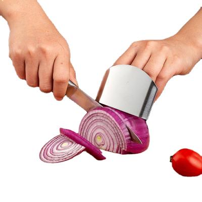 China Sustainable Wholesale Single-Finger Stainless Steel Kitchen Cooking Tools Protect Fingers When Cutting Vegetables for sale