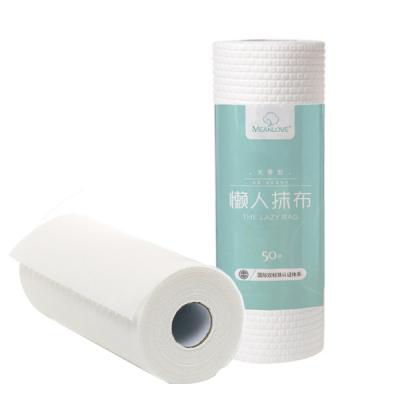 China Non Woven Fabric Breathable Cleaning Cloth Towel Roll Disposable Spunlace for sale