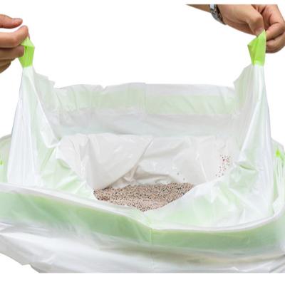 China Eco-Friendly Durable Wholesale Cat Litter Box Liners Drawstring Tray Cats Cat Litter Filter Bag for sale