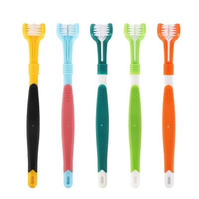 China Goods Stored Using Portable Creative Super Soft Custom Stored Grooming Non-Toxic Tooth Teeth Cleaning Pet Toothbrush for sale