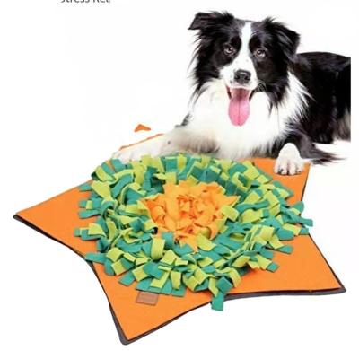 China Viable Nose Mat For Dogs Washable Pet Feeding Nosework Treats Mat Puzzle Training Toy For Puppies Non Slip Pet Sniff Mat for sale