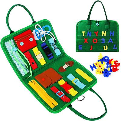 China Preschool Eductional Toys Wholesale Early Education Toys Felt Educational Dressing Learning Board Children Felt Busy Board for sale