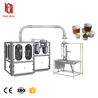 China 200-350 g/kg medium speed hot selling food paper cup (single and double PE film) forming machine for sale