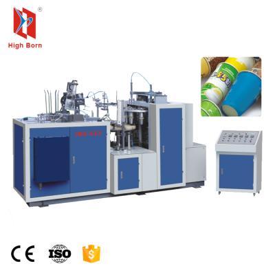 China 140-350 g/m2 one-sided PE (Polyethylene) film coated/laminated Jbz-S12 cheap price paper series high speed disposable paper cup making machine for sale